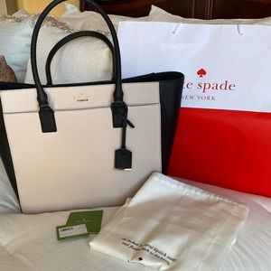 Like new Kate Spade Cameron Street Havana tote Tusk/Black (913) with dust bag